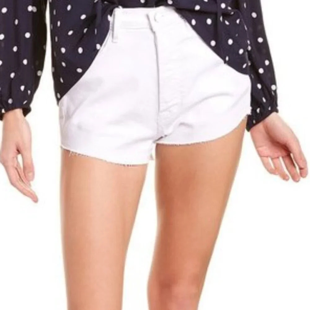 Fidelity Denim Harley Short Max High Relaxed Short  White Size 25